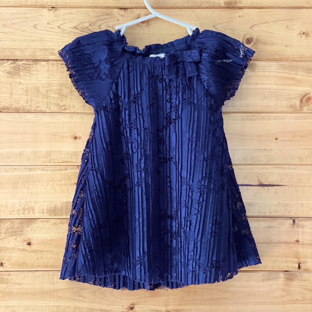 Carters Navy Blue Lace Formal Dress 9m